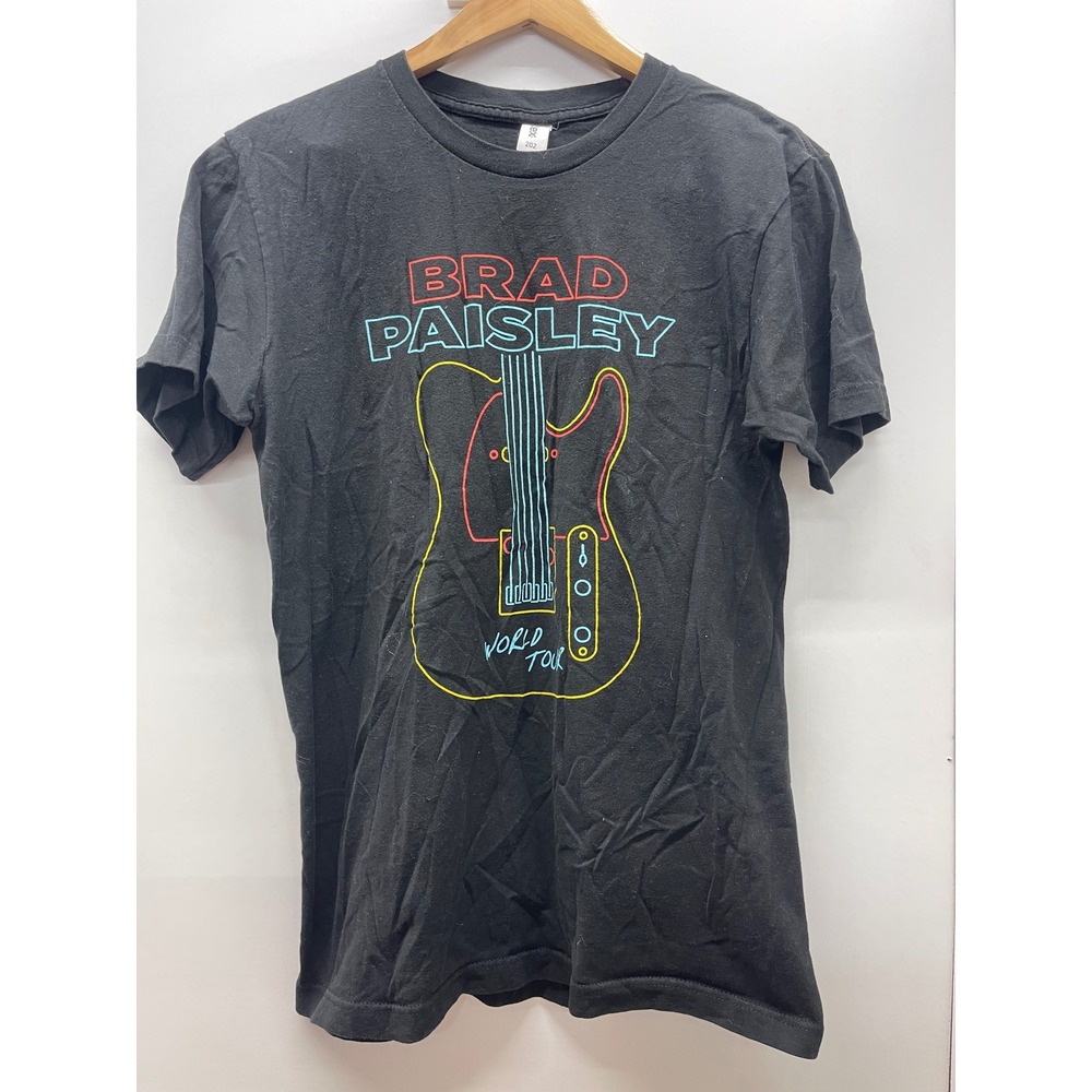 Brad Paisley World Tour Concert Graphic T-Shirt Black Tultex Size M Mens